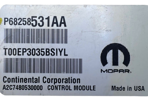 Computadora Jeep Cherokee 2.4l A/t 2017 P68258531aa