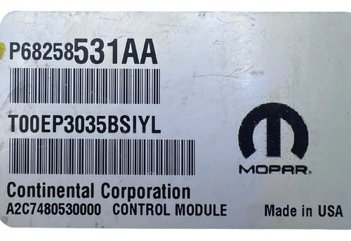 Pcm Computadora Jeep Cherokee 2.4l A/t 2017 P68258531aa P2