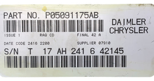 Estéreo Jeep Patriot 07-09 P05091175ab