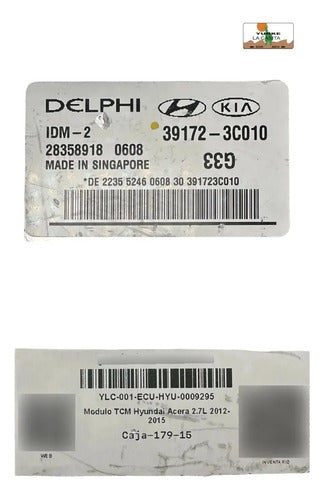 Modulo Tcm Hyundai Azera 3.3l 2012-2015 39172-3c010