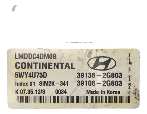 Pcm Computadora Hyundai Tucson 2.4l 10-13 A/t 39136-2g803