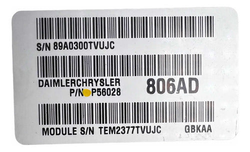 Pcm Computadora Dodge Dakota 3.7l A/t 2004 P56028806ad