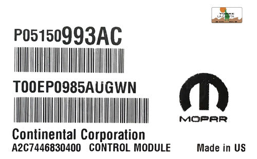 Computadora Chrysler 200 2.4l 2015 P05150993ac
