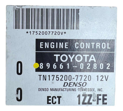 Computadora Toyota Corolla 1.8l 00-02 89661-02802