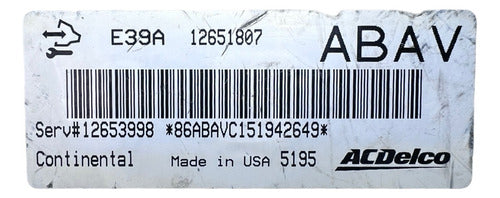 Computadora Chevrolet Terrain 2.4l 2015 12651807 (abav)