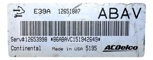 Pcm Computadora Chevrolet Terrain 2.4l 2015 12651807 (abav)