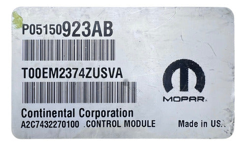 Computadora Dodge Journey 3.6l A/t 2015 P05150923ab
