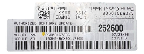 Computadora Dodge Caliber 2.0l 07-10 P68031672ac