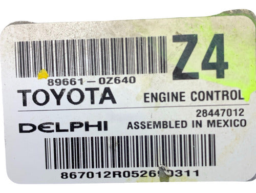 Computadora Toyota Corolla 1.8l 14-16 89661-0z640 (z4)