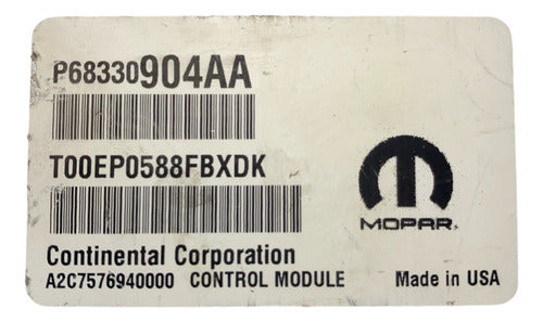 Computadora Dodge Challenger 3.6L A/t 18-19 P68330904AA