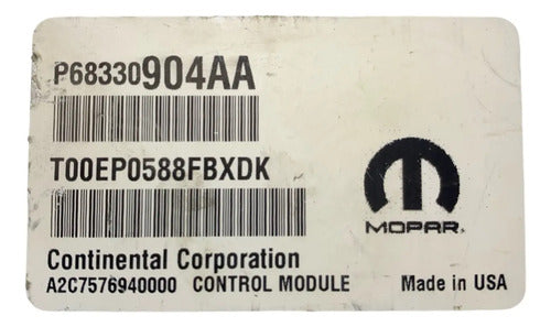 Pcm Computadora Dodge Charger 3.6l A/t 18-19 P68330904aa P3