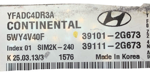 Computadora Hyundai Sonata 2.4l A/t 11-14 39101-2g673