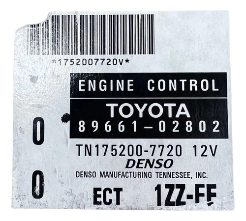 Pcm Computadora Toyota Corolla 1.8l 00-02 89661-02802 P1
