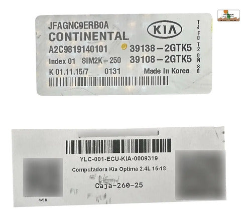 Computadora Kia Optima 2.4l 16-18 39138-2gtk5