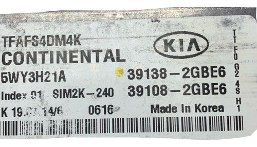 Computadora Kia Óptima 2.4l 14-15 39138-2gbe6