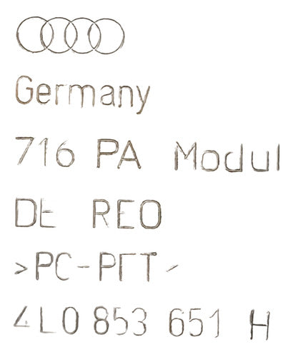 Parrilla Central Audi Q7 2010-2015 4lo 853 651 H Negro Brillante