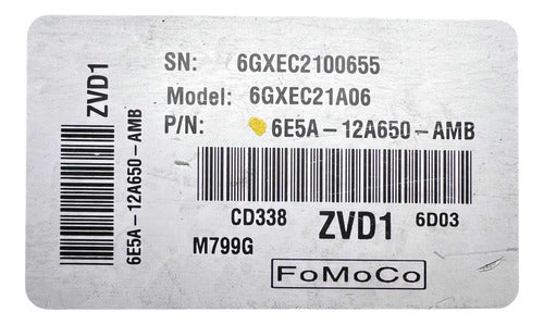 Computadora Ford Fusion 2.3l A/t 06-07 6e5a-12a650-amb