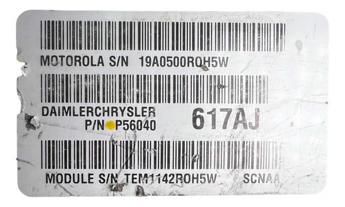 Pcm Computadora Dodge Durango 4.7l A/t 2002 P56040617aj