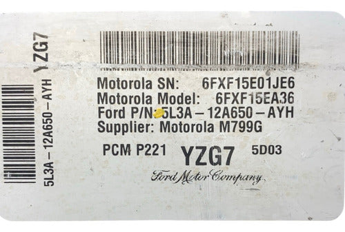 Computadora Ford F-150 5.4l A/t 2005 5l3a-12a650-ayh
