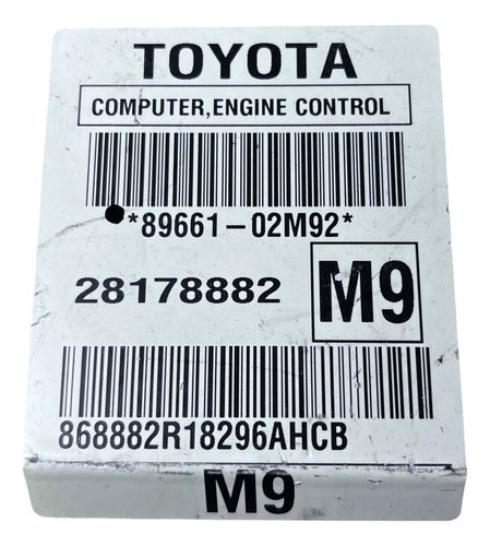 Computadora Toyota Corolla 1.8l 08-10 89661-02m92 (m9)