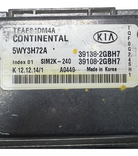 Computadora Kia Optima 2.4l 2014-2015 39138-2gbh7