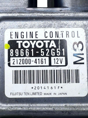 Computadora Toyota Yaris 1.5l 07-08 89661-52g51