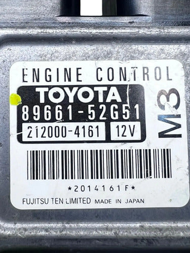 Pcm Computadora Toyota Yaris 1.5l 07-08 89661-52g51 P1