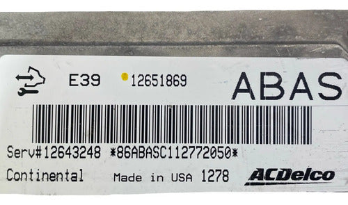 Pcm Computadora Buick Lacrosse 2.4l 2012 12651869 (abas)