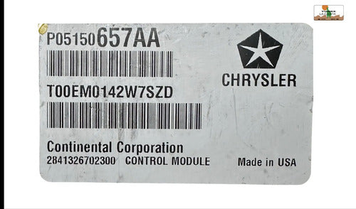 Computadora Chrysler Town & Country 11-12 P05150657aa