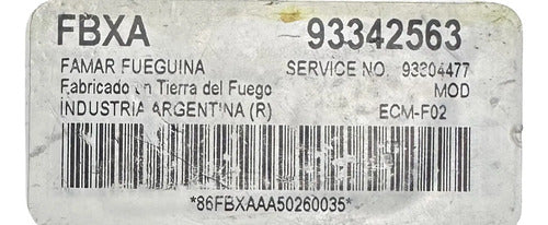 Computadora Chevrolet Corsa 1.8l 2006-2010 93342563 (fbxa)