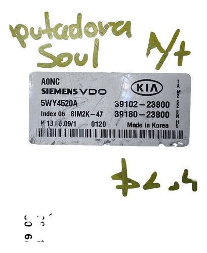 Computadora Kia Soul 2.0l A/t 2010-2011 39102-23800