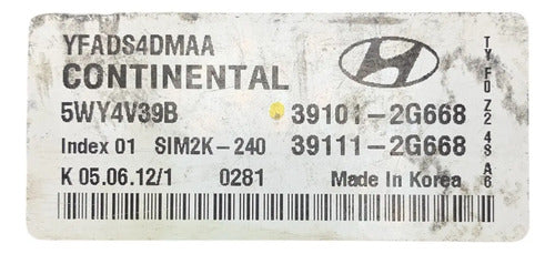 Pcm Computadora Hyundai Sonata 2.4l 2011-2014 39101-2g668 P1