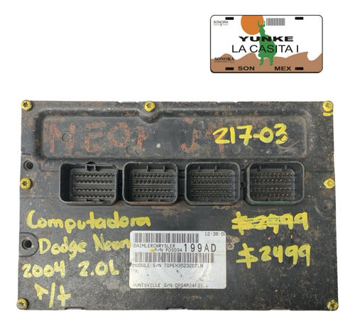 Computadora Dodge Neon 2.0l A/t 2004 P05034199ad