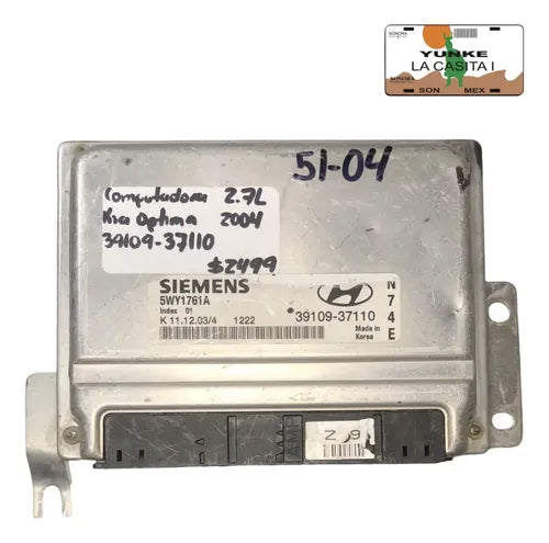 Pcm Computadora Kia Optima 2.7l 2004 39109-37110 P1