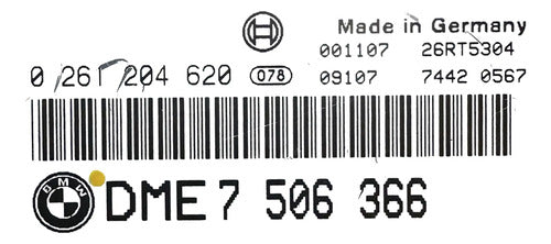 Pcm Computadora Bmw 740i 1999-2001 Dme 7 506 366 P1