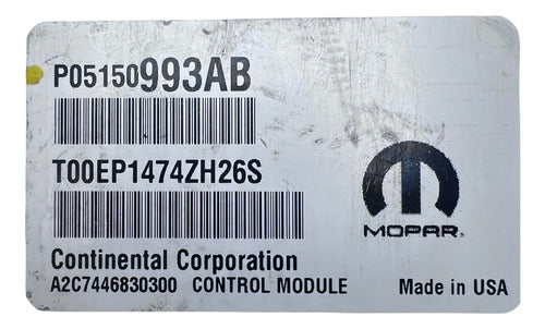 Computadora Chrysler 200 2.4l 2015 P05150993ab