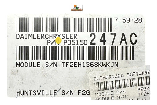 Computadora Dodge Caravan 3.3l 2008 P05150247ac