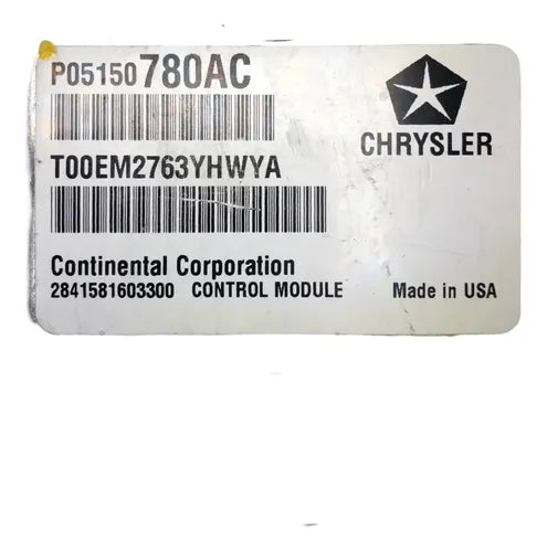Pcm Computadora Dodge Dart 2.0l 2014-2015 P05150780ac