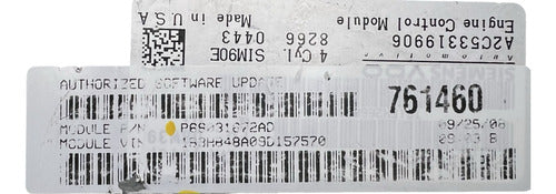 Computadora Dodge Caliber 2.0l 07-10 P68031672ad