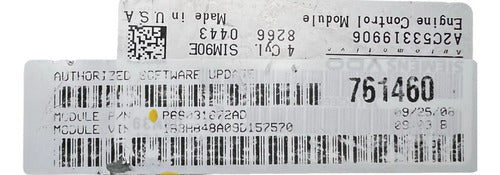Pcm Computadora Dodge Caliber 2.0l 07-10 P68031672ad
