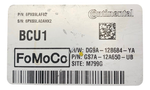 Computadora Ford Fusion 2.5l 14-16 Gs7a-12a650-ub