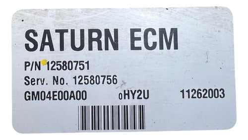 Computadora Saturn Ion 2.2l A/t 03-04 12580751