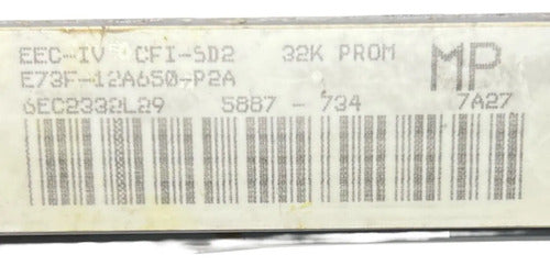 Pcm Computadora Ford Thunderbird 3.8l 1987 E73f-12a650-p2a