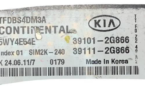 Pcm Computadora Kia Óptima 2.4l A/t 11-13 39101-2g866 P1