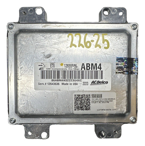Pcm Computadora Chevrolet Cruze 1.4l 2013 12655586 Abm4 P9