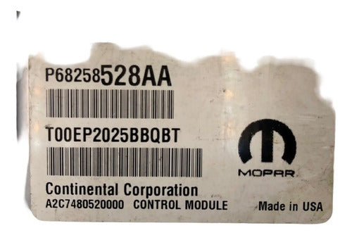 Pcm Computadora Dodge Dart 2.4l 15-16 P68258528aa P2