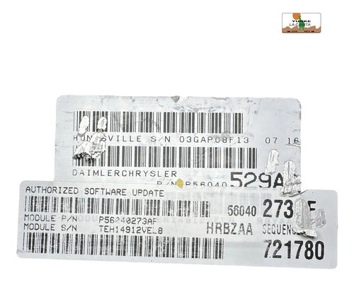 Computadora Dodge Ram 1500 3.9l A/t 2001 P56040529aa