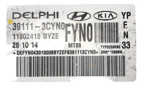 Pcm Computadora Kia Sedona 3.3l 15-17 39111-3cyn0 (fyn0) P1