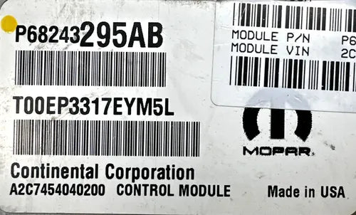Pcm Computadora Dodge Caravan 3.6l 2018
