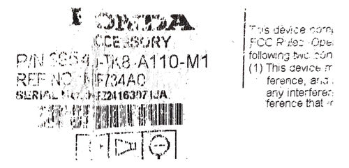 Estéreo  Pantalla Honda Odyssey 14-17 39540-tk8-a110-m1 Negro